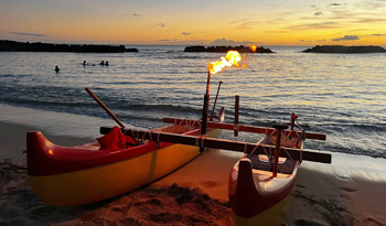 Celestial Evening Canoe Ride Royal Hawaiian Beach Services